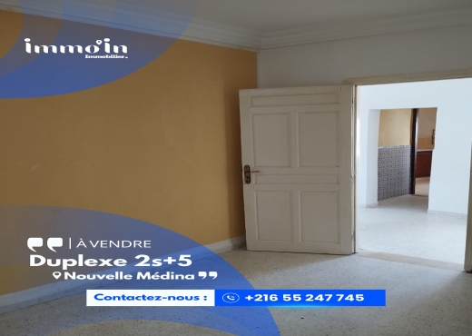 À VENDRE – Maison Duplexe 2S+5 à Médina Jadida - Bien immobilier à {"id":3,"country_id":219,"name":"BEN AROUS","slug":"ben-arous"} - Image 2 - Agence Immobilière New Way