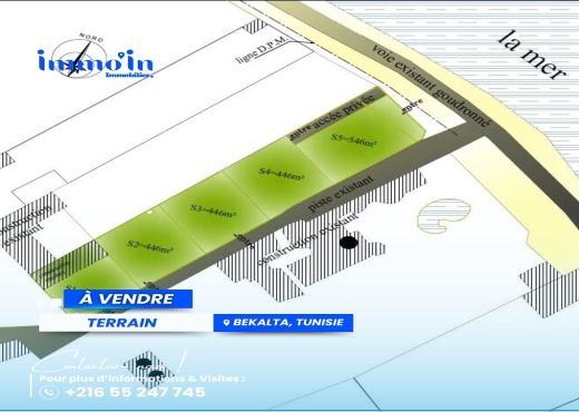 A VENDRE - TERRRAIN - Bien immobilier à {"id":15,"country_id":219,"name":"MONASTIR","slug":"monastir"} - Image 2 - Agence Immobilière New Way